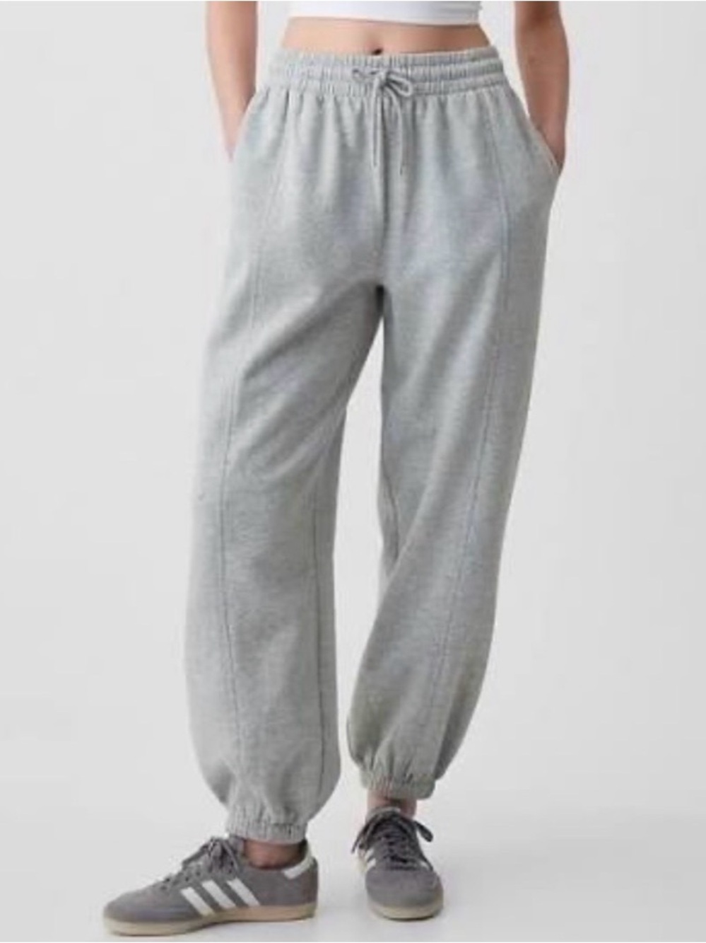 GAP VintageSoft Baggy Sweatpants Light Heather Gray W’s Joggers Large